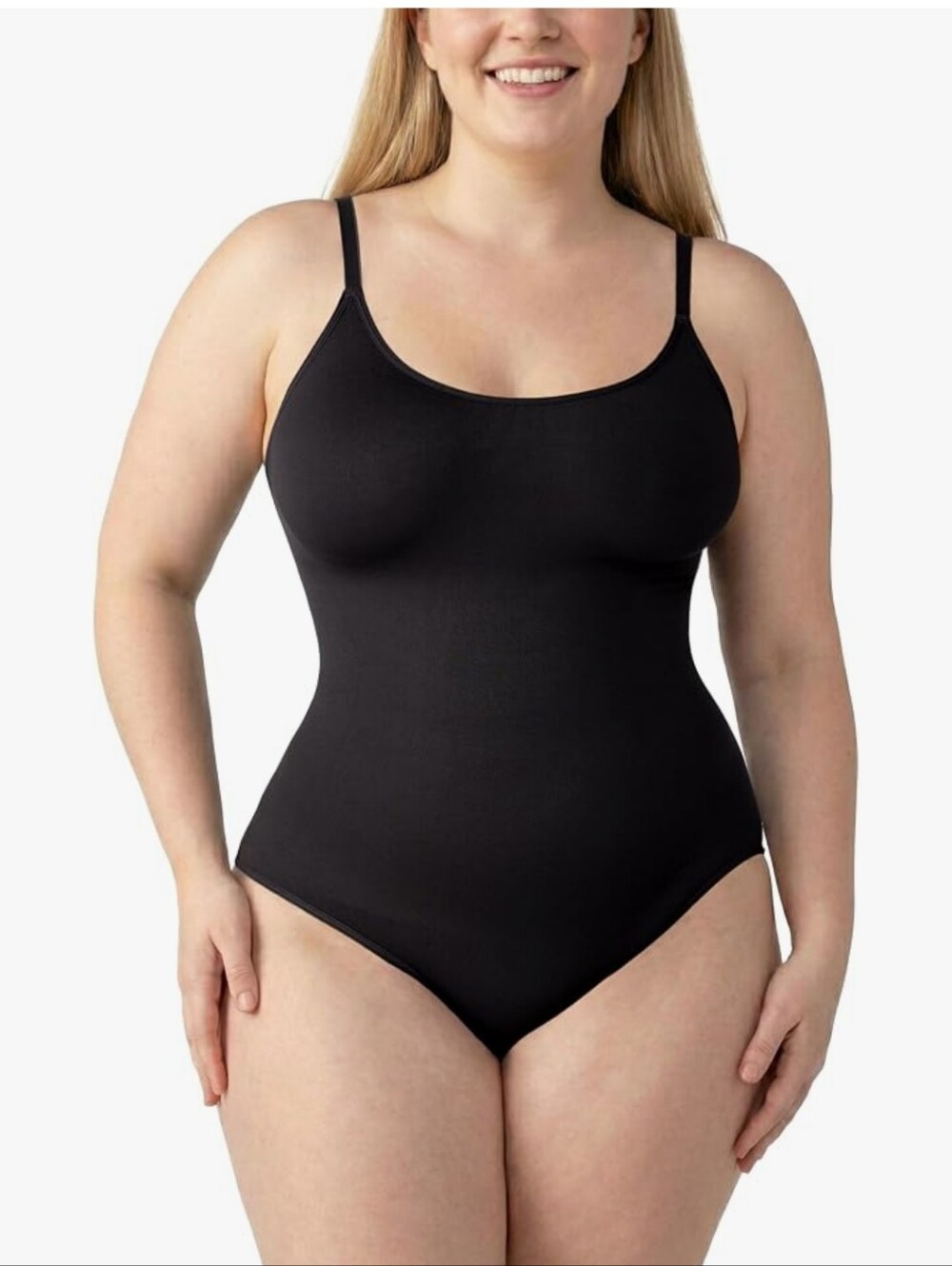 Shapermint Black Seamless Shaping All Day Everyday Scoop Neck Bodysuit Sz M NWT